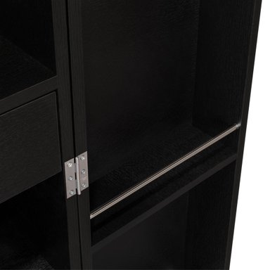 BAR ALTO MALBEC 2 PUERTAS AMPLIO ESPACIO WENGUE CON PORTACOPAS - 9