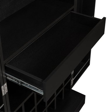 BAR ALTO MALBEC 2 PUERTAS AMPLIO ESPACIO WENGUE CON PORTACOPAS - 10