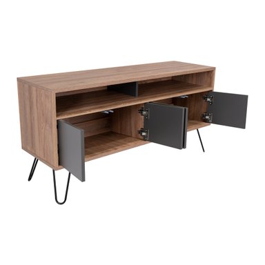 RACK TV 55' VASSEL MIEL Y PLOMO 4 PUERTAS 60,6X123,5X38,6 CM - 1