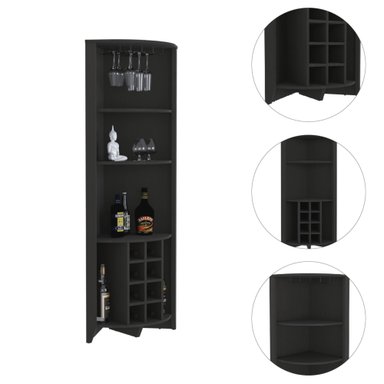 BAR ESQUINERO ESSENTIAL WENGUE 180X49X49 CM - 6