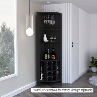 BAR ESQUINERO ESSENTIAL WENGUE 180X49X49 CM - 9