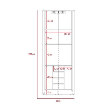 BAR ESQUINERO ESSENTIAL COÑAC 180X49X49 CM - 7