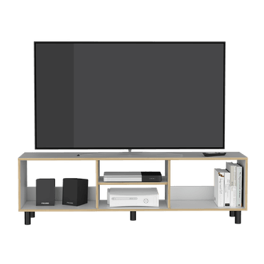 RACK TV 70' 160X47,5X35 CM BLANCO Y DUNA - 1