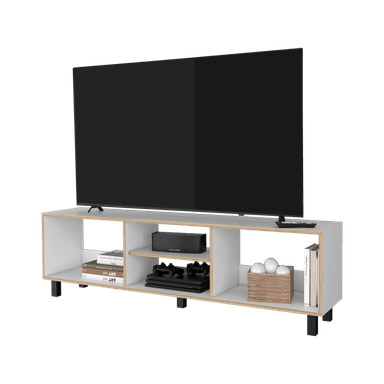 RACK TV 70' 160X47,5X35 CM BLANCO Y DUNA - 4