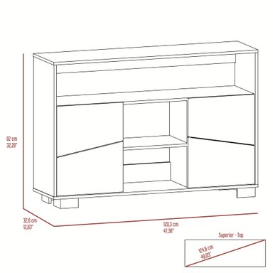 ARRIMO FRAKTAL CAFE Y MIEL 4 PUERTAS 82X120X32,6 CM - 2