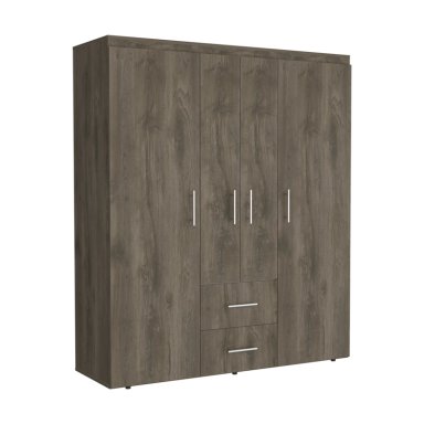 CLOSET 4 PUERTAS BARILOCHE ECO BELLOTA Y BLANCO 177,9X150,3X50,4 CM - 1
