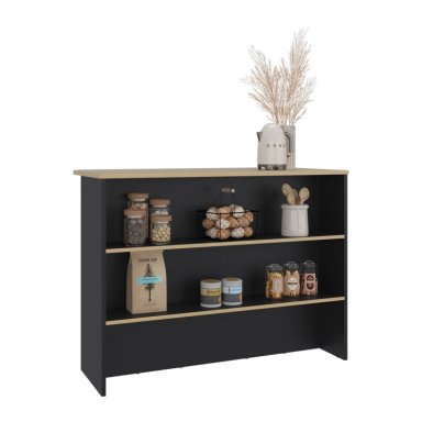 ISLA DE COCINA FENDI 90X120X60 CM WENGUE Y FRESNO EUROPEO - 3