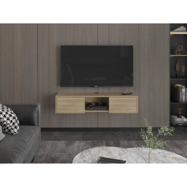 RACK TV 65' PISO O FLOTANTE GLEN 26,8X125,1X29,7 CM FRESNO EUROPEO - 5