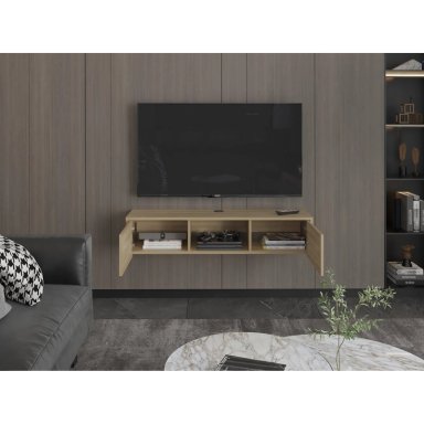RACK TV 65' PISO O FLOTANTE GLEN 26,8X125,1X29,7 CM FRESNO EUROPEO - 6