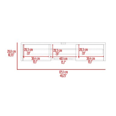 RACK TV 65' PISO O FLOTANTE GLEN 26,8X125,1X29,7 CM FRESNO EUROPEO - 8