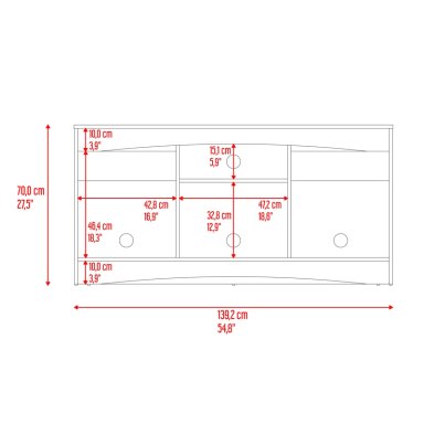 RACK TV55' FIORENZI 70X139,2X37,7 CM NOGAL Y WENGUE - 8