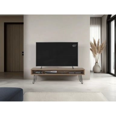 RACK TV75' LUFT DELGADO PATA ACERO ALTA 49,5X180X35 CM MIEL - 5