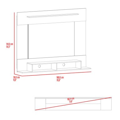 PANEL TV70' MONTANA 141X180X30 AVELLANA Y TIVOLI - 6