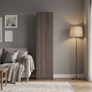 ESTANTE 1 PUERTA HOME-E5 AVELLANA Y WENGUE 180,6X45X31,4 CM - 1