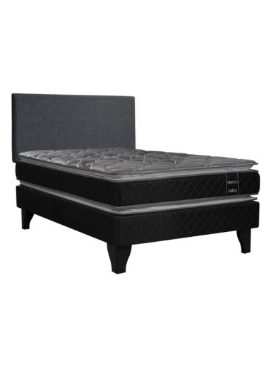 CAMA TERAPEUTIC 1.5 PLAZAS + RESPALDO LISO - 1