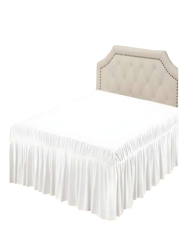 FALDON DE CAMA SIN FUNDA 2 PLAZAS BLANCO - 1