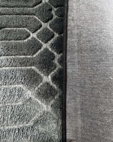 ALFOMBRA LIVING COMEDOR DISEÑO GEOMETRICO 160X200CM GRIS CLARO - 3