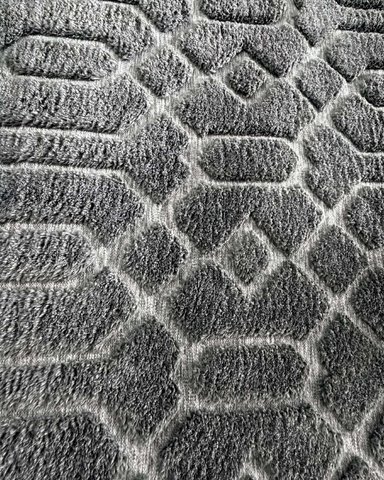ALFOMBRA LIVING COMEDOR DISEÑO GEOMETRICO 160X200CM GRIS CLARO - 4