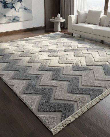 ALFOMBRA JACQUARD ANTIDESLIZANTE CON RELIEVE 150X200 CM - 3