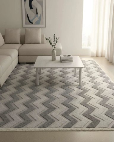 ALFOMBRA JACQUARD ANTIDESLIZANTE CON RELIEVE 150X200 CM - 4