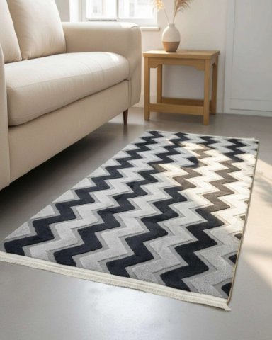ALFOMBRA JACQUARD ANTIDESLIZANTE CON RELIEVE 200X240 CM - 2