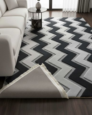 ALFOMBRA JACQUARD ANTIDESLIZANTE CON RELIEVE 200X240 CM - 5