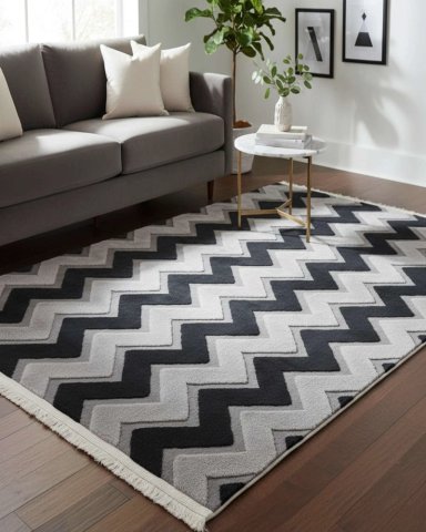 ALFOMBRA JACQUARD ANTIDESLIZANTE CON RELIEVE 200X240 CM - 6