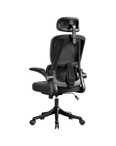 SILLA DE ESCRITORIO ERGONOMICA CON CABEZAL AJUSTABLE NEGRO - 2