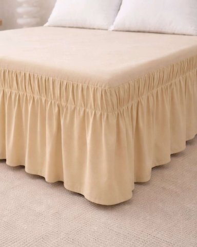 FALDON DE CAMA CON PLISADO ELEGANTE 2 PLAZAS - 1