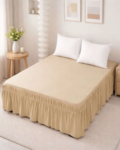 FALDON DE CAMA CON PLISADO ELEGANTE 2 PLAZAS - 2
