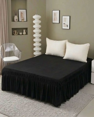 FALDON DE CAMA CON PLISADO ELEGANTE 2 PLAZAS - 2