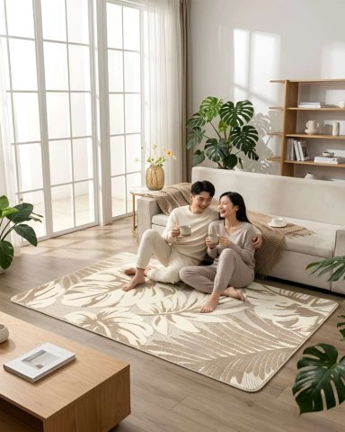 ALFOMBRA DE INTERIOR ESTILO NORDICO MINIMALISTA - 3