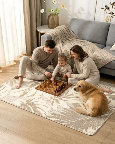 ALFOMBRA DE INTERIOR ESTILO NORDICO MINIMALISTA - 7