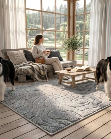 ALFOMBRA DE INTERIOR ESTILO NORDICO MINIMALISTA - 4