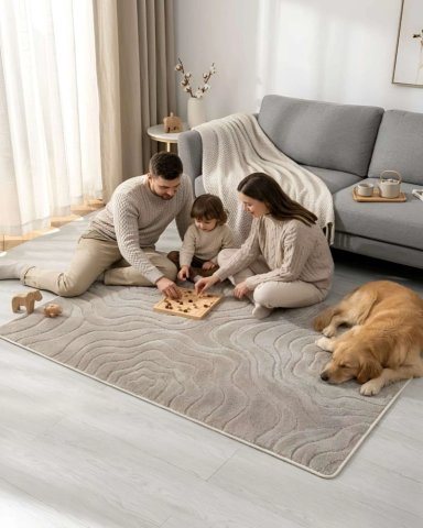 ALFOMBRA DE INTERIOR ESTILO NORDICO MINIMALISTA - 1