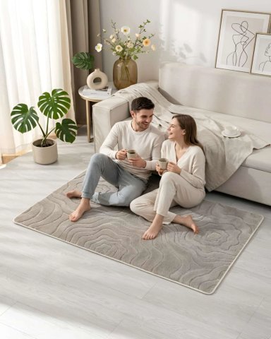 ALFOMBRA DE INTERIOR ESTILO NORDICO MINIMALISTA - 2