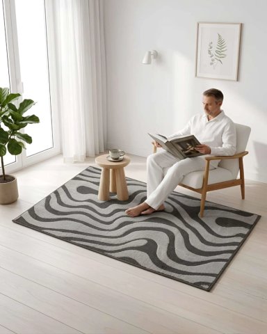 ALFOMBRA DE INTERIOR ESTILO NORDICO MINIMALISTA - 3