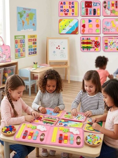 LIBRO DIDACTICO CON TABLERO DE ACTIVIDADES SENSORIAL - 6