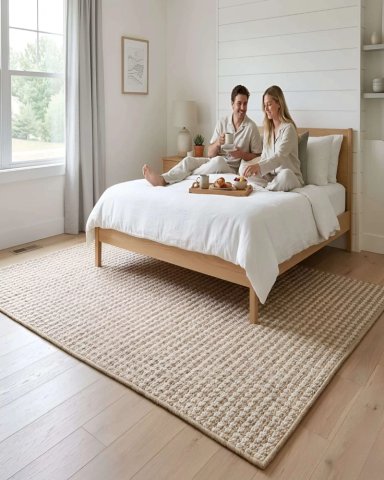 ALFOMBRA DE TEXTURA NATURAL NORDICA RECTANGULAR 200X300 - 1