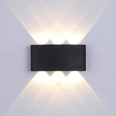FOCO LED APLIQUE PARED 6LEDS LUZ FRIA CALIDA IMPERMEABLE IP65 INTERIOR EXTERIOR - 1