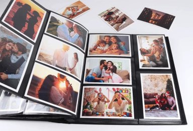 ALBUM FOTOGRAFICO NEGRO 600 FOTOS 10X15CM 60 PAGINAS BOLSILLOS TRANSPARENTES - 3