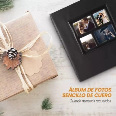 ALBUM FOTOGRAFICO NEGRO 600 FOTOS 10X15CM 60 PAGINAS BOLSILLOS TRANSPARENTES - 7