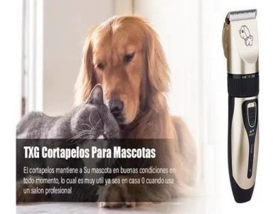 CORTADORA PELO PERROS Y GATOS USB RECARGABLE 4 CABEZALES ACCESORIOS - 3
