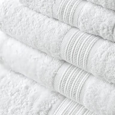 SE DE 6 TOALLAS 100% ALGODON MANO BAÑO VISITA CANNON HOME COLOR BLANCO LISA - 3
