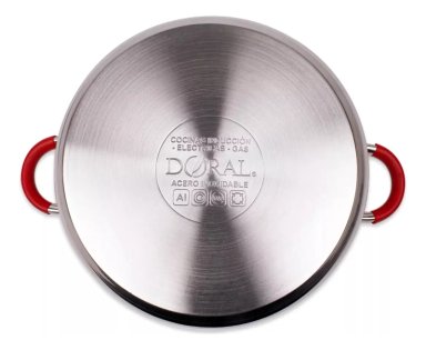 OLLA ACERO INOXIDABLE 34CM 22.6L CON TAPA LINEA NIZZA DORAL - 4