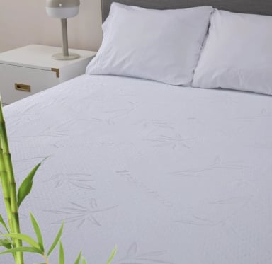 CUBRE COLCHON PROTECTOR IMPERMEABLE BAMBU 2 PLAZAS - 1