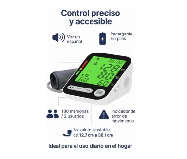 TOMA PRESION DIGITAL BRAZO RECARGABLE - 2