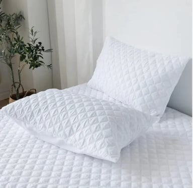 CUBRECOLCHON IMPERMEABLE 2 PLAZAS + 2 FUNDAS IMPERMEABLES - 3