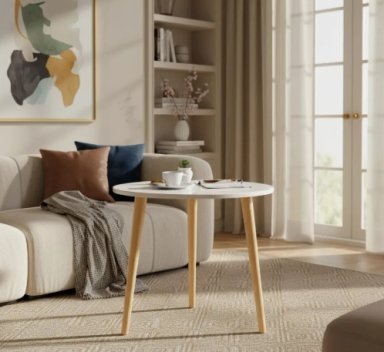 MESA CENTRO MINIMALISTA MADERA - 1