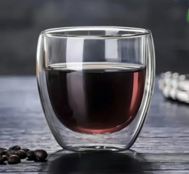 JUEGO 4 TAZAS CAFE  VIDRIO TERMICO 80ML - 3